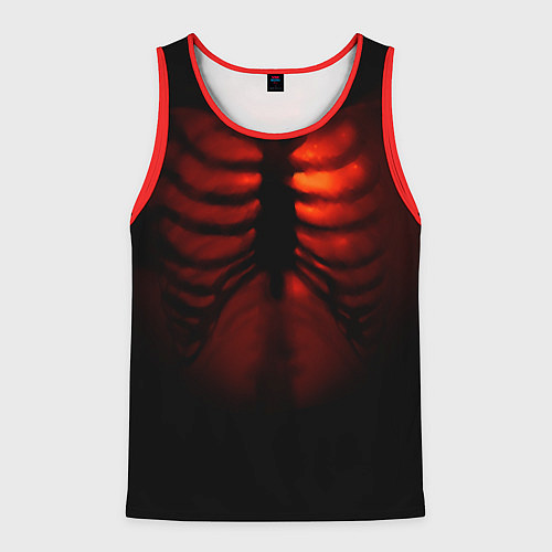 Мужская майка без рукавов Тепло души / 3D-Красный – фото 1
