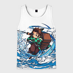 Майка-безрукавка мужская ТАНДЖИРО, цвет: 3D-белый