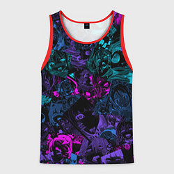 Майка-безрукавка мужская Neon Ahegao, цвет: 3D-красный