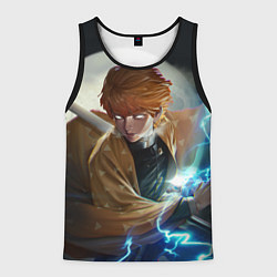 Майка-безрукавка мужская КЛИНОК РАССЕКАЮЩИЙ ДЕМОНОВ, цвет: 3D-черный