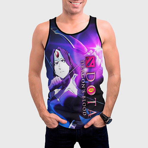 Мужская майка без рукавов DOTA: Кровь дракона / 3D-Черный – фото 3