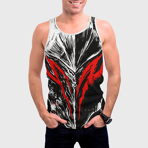 Мужская майка без рукавов BERSERK / 3D-Белый – фото 3