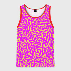 Майка-безрукавка мужская Абстрактные узоры, цвет: 3D-красный