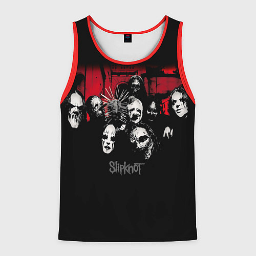 Мужская майка без рукавов Slipknot Группа / 3D-Красный – фото 1