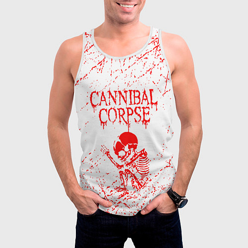 Мужская майка без рукавов Cannibal corpse / 3D-Белый – фото 3