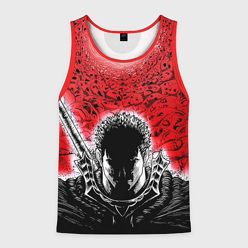 Мужская майка без рукавов BERSERK БЕРСЕРК / 3D-Красный – фото 1
