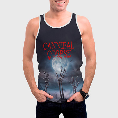 Мужская майка без рукавов Cannibal Corpse Труп Каннибала Z / 3D-Белый – фото 3