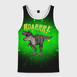 Майка-безрукавка мужская Roarrr! Динозавр T-rex, цвет: 3D-белый