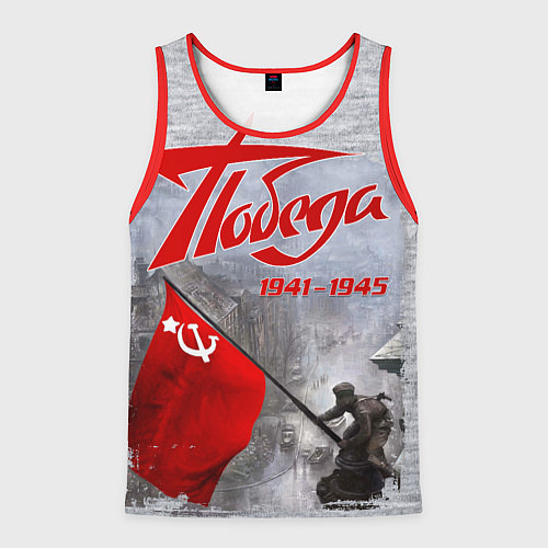 Мужская майка без рукавов 9 мая День победы / 3D-Красный – фото 1