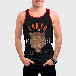 Майка-безрукавка мужская Tokyo Tiger Japan, цвет: 3D-красный — фото 2