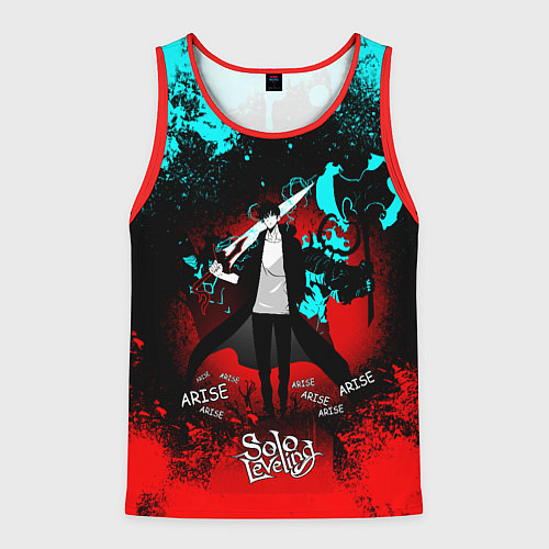 Мужская майка без рукавов SOLO LEVELING МАНХВА / 3D-Красный – фото 1
