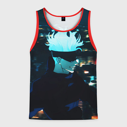 Мужская майка без рукавов Магическая битва / 3D-Красный – фото 1