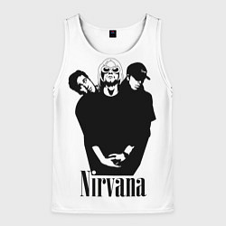 Майка-безрукавка мужская Nirvana Группа, цвет: 3D-белый