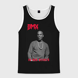 Майка-безрукавка мужская DMX - В наших сердцах, цвет: 3D-белый