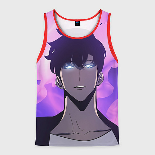 Мужская майка без рукавов Поднятие уровня в одиночку / 3D-Красный – фото 1