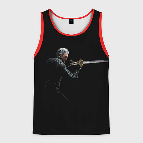 Мужская майка без рукавов Вирджил с катаной / 3D-Красный – фото 1