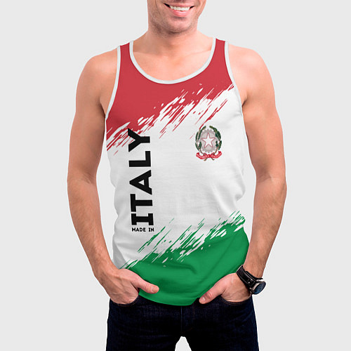 Мужская майка без рукавов MADE IN ITALY / 3D-Белый – фото 3