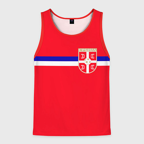 Мужская майка без рукавов Сборная Сербии / 3D-Красный – фото 1