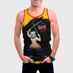 Майка-безрукавка мужская Иноске Хашибира Kimetsu no Yaiba, цвет: 3D-красный — фото 2