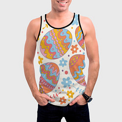 Майка-безрукавка мужская Пасха, цвет: 3D-черный — фото 2