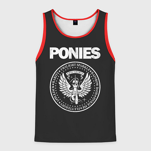 Мужская майка без рукавов Pony x Ramones / 3D-Красный – фото 1