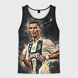 Майка-безрукавка мужская Криштиану Роналду Ювентус, цвет: 3D-черный