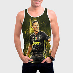 Майка-безрукавка мужская Cristiano Ronaldo Juventus, цвет: 3D-белый — фото 2