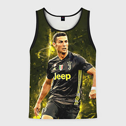 Майка-безрукавка мужская Cristiano Ronaldo Juventus, цвет: 3D-черный
