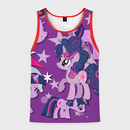 Мужская майка без рукавов Twilight Sparkle / 3D-Красный – фото 1