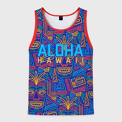 Майка-безрукавка мужская ALOHA HAWAII АЛОХА ГАВАЙИ, цвет: 3D-красный