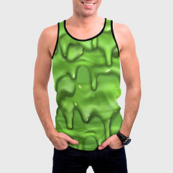 Майка-безрукавка мужская Green Slime, цвет: 3D-черный — фото 2
