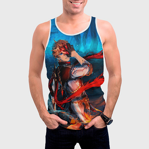 Мужская майка без рукавов Tartaglia art / 3D-Белый – фото 3