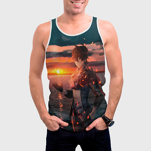 Мужская майка без рукавов Tartaglia art / 3D-Белый – фото 3