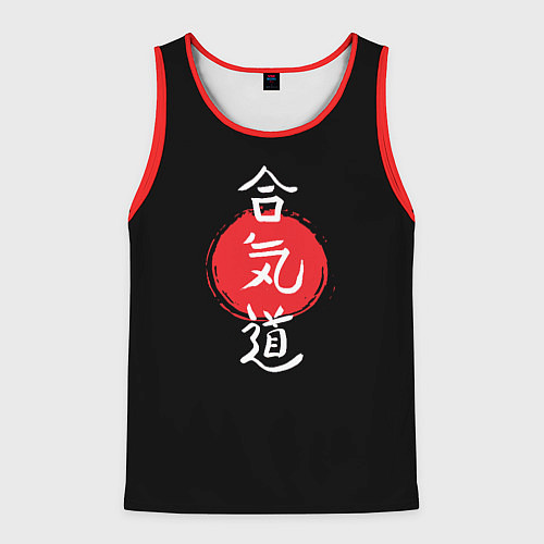 Мужская майка без рукавов Айкидо / 3D-Красный – фото 1