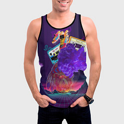 Майка-безрукавка мужская Ретро 90-е, цвет: 3D-черный — фото 2
