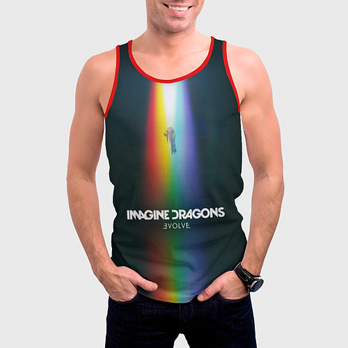 Мужская майка без рукавов Imagine Dragons: Evolve / 3D-Красный – фото 3