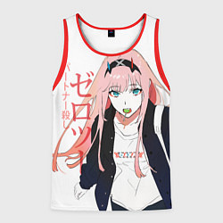 Мужская майка без рукавов Zero Two, Darling in the Franx