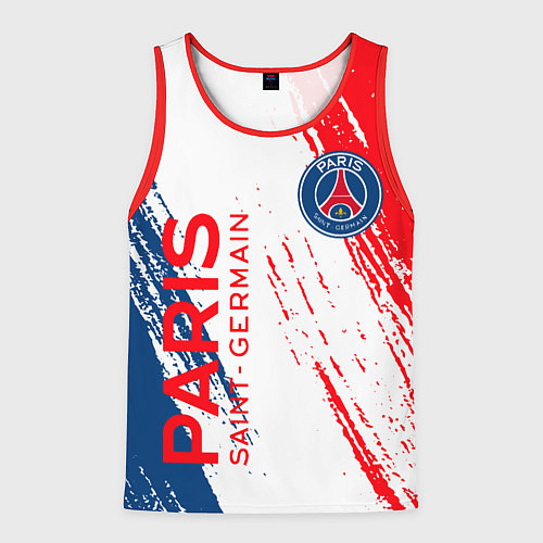 Мужская майка без рукавов ФК ПСЖ FC PSG PARIS SG / 3D-Красный – фото 1
