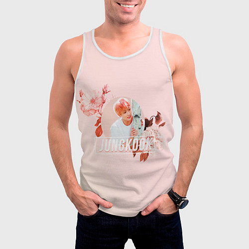 Мужская майка без рукавов Чон Чонгук / 3D-Белый – фото 3