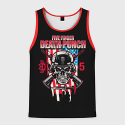 Майка-безрукавка мужская 5FDP Five Finger Death Punch, цвет: 3D-красный