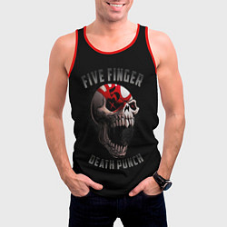 Майка-безрукавка мужская Five Finger Death Punch 5FDP, цвет: 3D-красный — фото 2