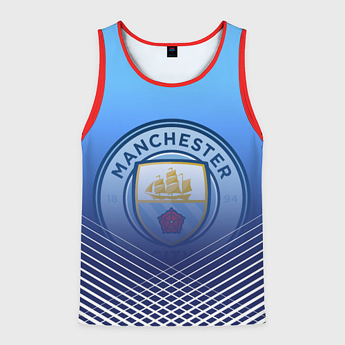 Мужская майка без рукавов МАНЧЕСТЕР СИТИ МАНЧЕСТЕР / 3D-Красный – фото 1