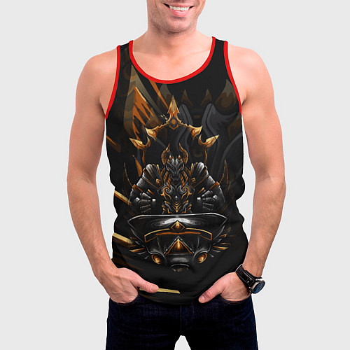 Мужская майка без рукавов Монстр / 3D-Красный – фото 3