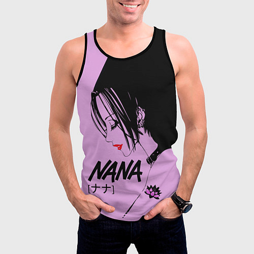 Мужская майка без рукавов Нана аниме / 3D-Черный – фото 3