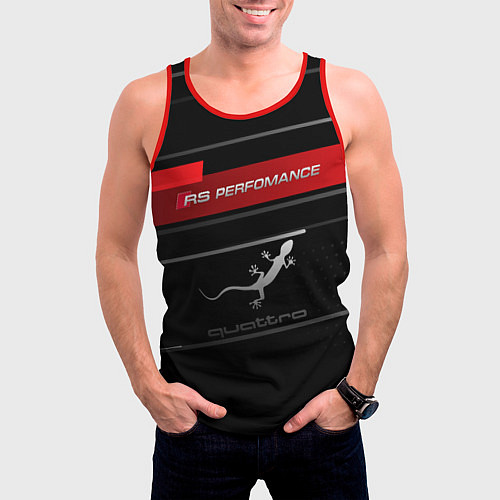 Мужская майка без рукавов RS PERFOMANCE QUATTRO Z / 3D-Красный – фото 3