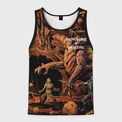 Майка-безрукавка мужская Dungeons and Dragons Схватка, цвет: 3D-черный