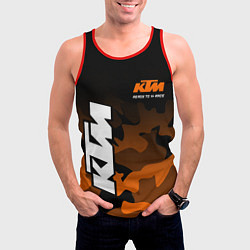 Майка-безрукавка мужская KTM MOTORCYCLES КТМ МОТОЦИКЛ, цвет: 3D-красный — фото 2