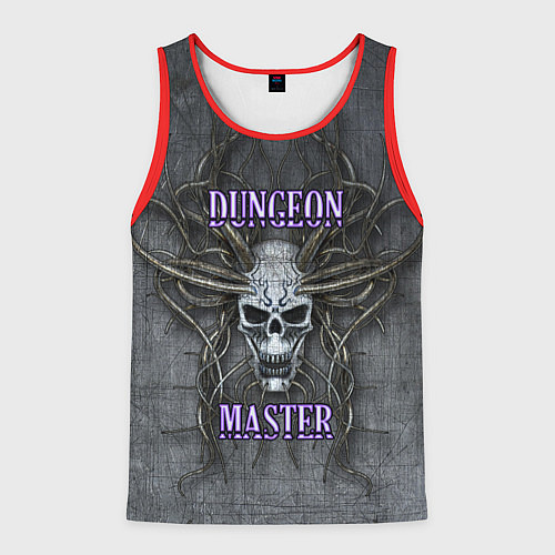 Мужская майка без рукавов DM Dungeon Master SKULL / 3D-Красный – фото 1
