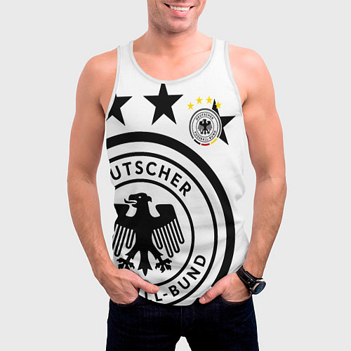 Мужская майка без рукавов Сборная Германии / 3D-Белый – фото 3