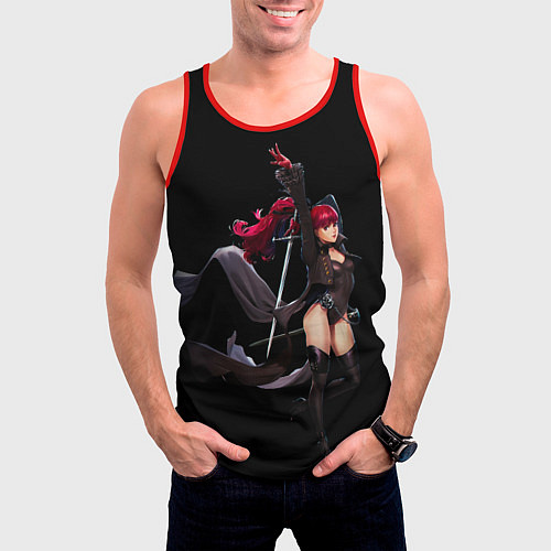Мужская майка без рукавов Касуми / 3D-Красный – фото 3